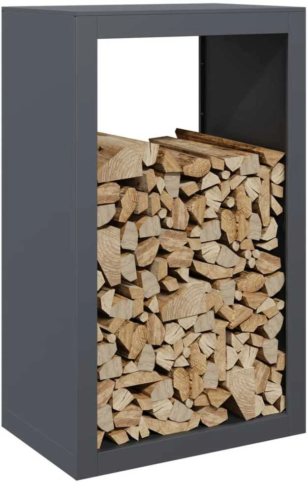 Stovas malkoms, antracito spalvos, 60x40x100cm, plienas