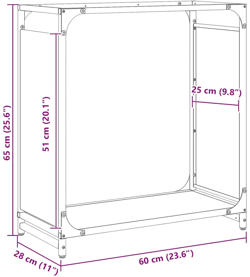 Stovas malkoms, balta, 60x28x65 cm, šaltai valcuotas plienas