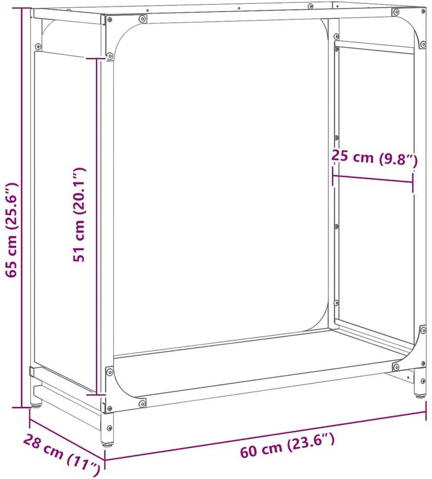 Stovas malkoms, balta, 60x28x65 cm, šaltai valcuotas plienas