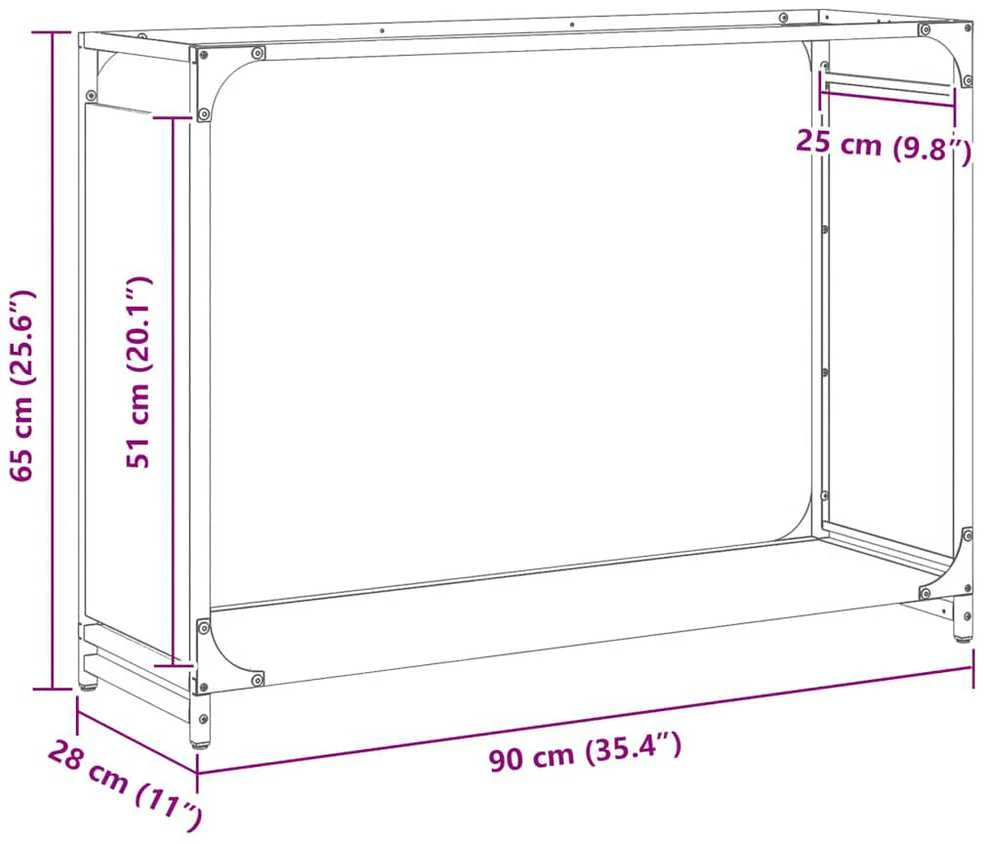 Stovas malkoms, balta, 90x28x65 cm, šaltai valcuotas plienas