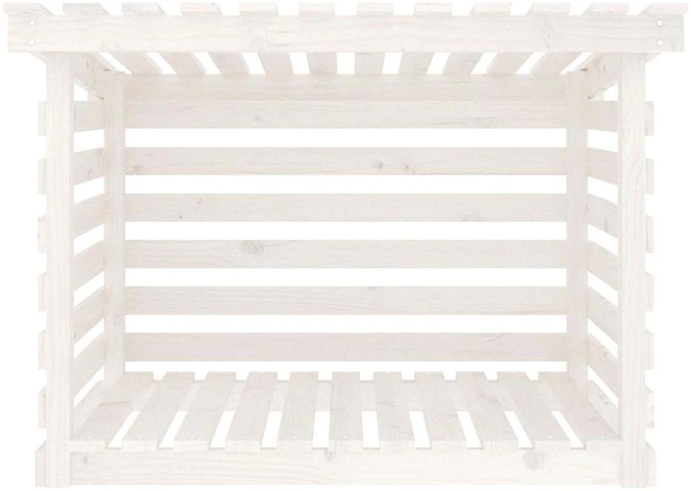 Stovas malkoms, baltas, 108x73x79cm, pušies medienos masyvas