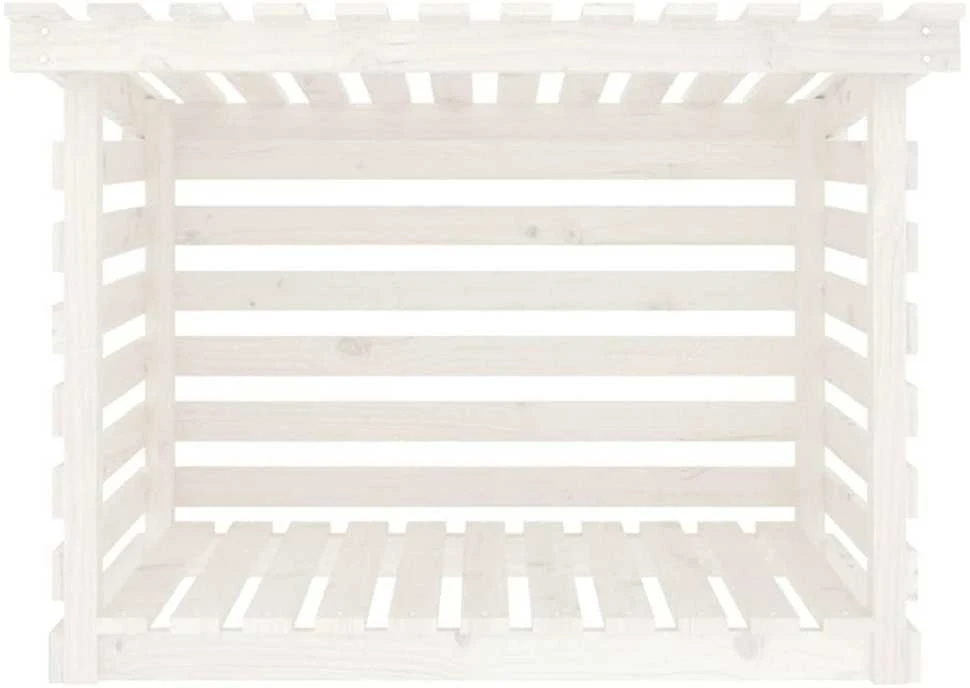 Stovas malkoms, baltas, 108x73x79cm, pušies medienos masyvas