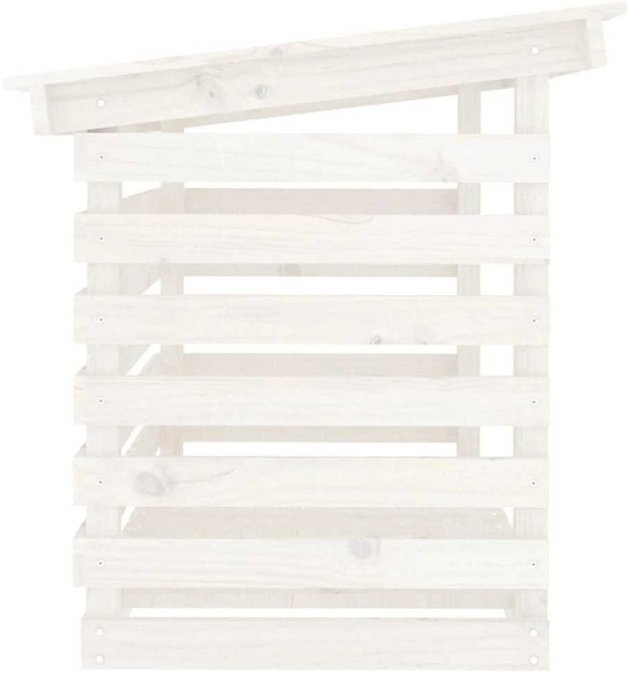 Stovas malkoms, baltas, 108x73x79cm, pušies medienos masyvas
