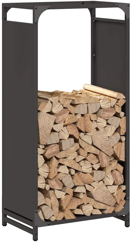 Stovas malkoms, juodos, 44x28x90 cm, šaltai valcuotas plienas