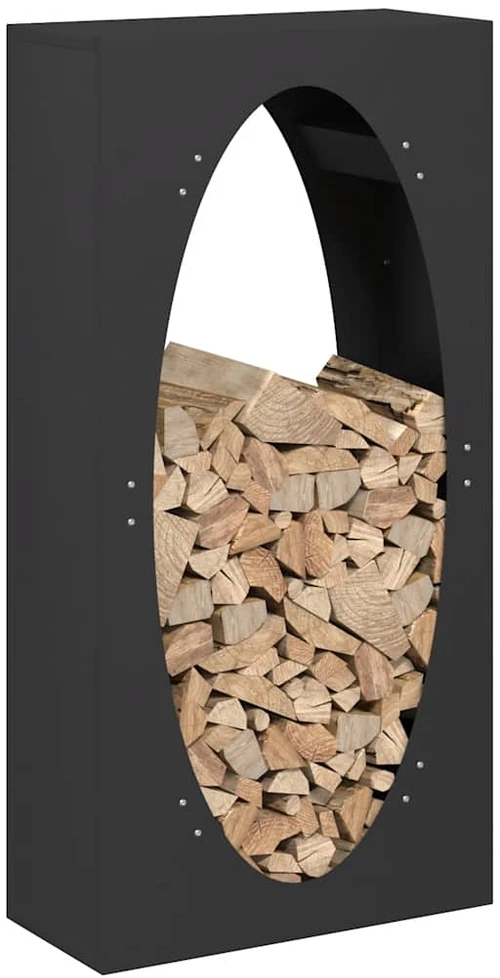Stovas malkoms, juodos, 50x23x100 cm, šaltai valcuotas plienas