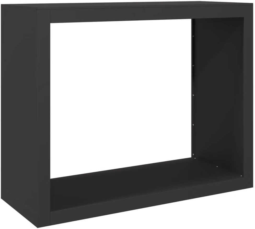 Stovas malkoms, juodos spalvos, 100x40x80cm, plienas