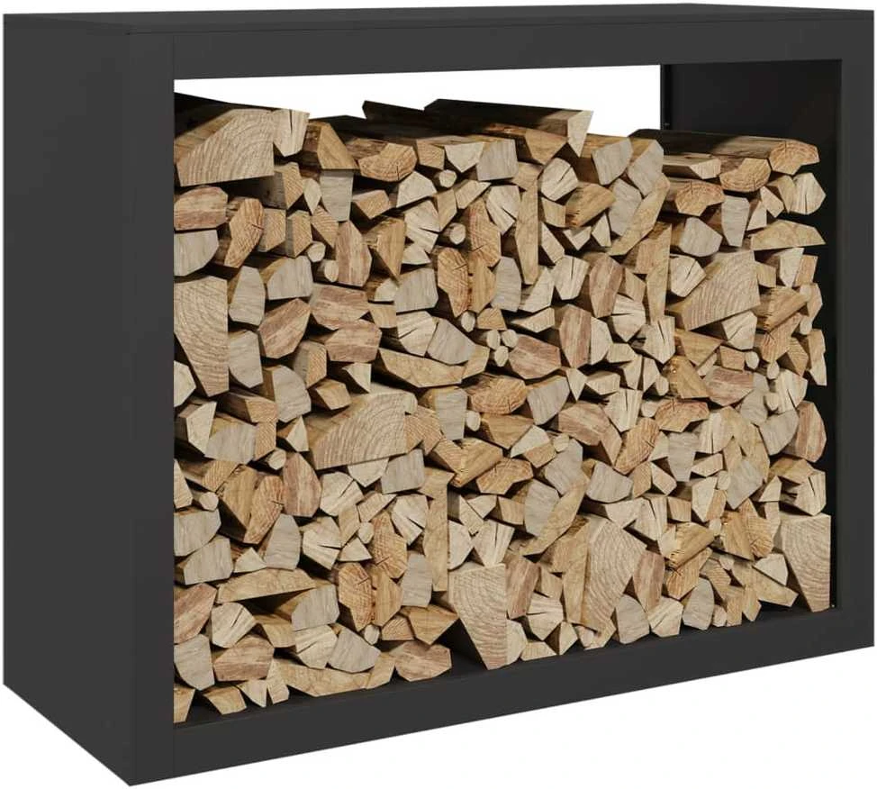 Stovas malkoms, juodos spalvos, 100x40x80cm, plienas