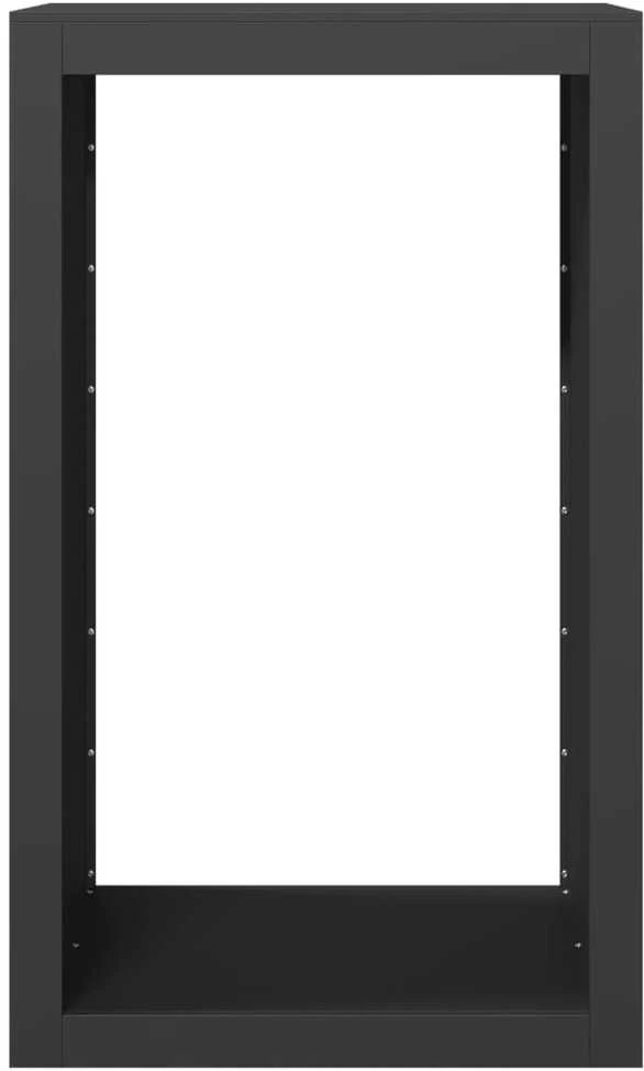 Stovas malkoms, juodos spalvos, 60x40x100cm, plienas