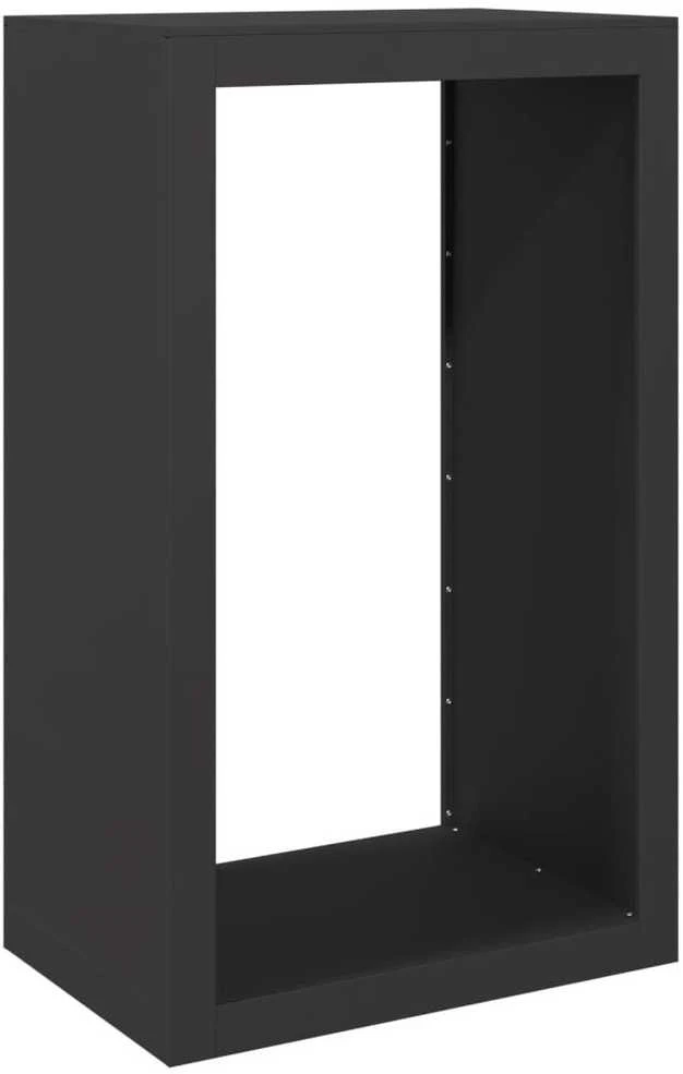 Stovas malkoms, juodos spalvos, 60x40x100cm, plienas