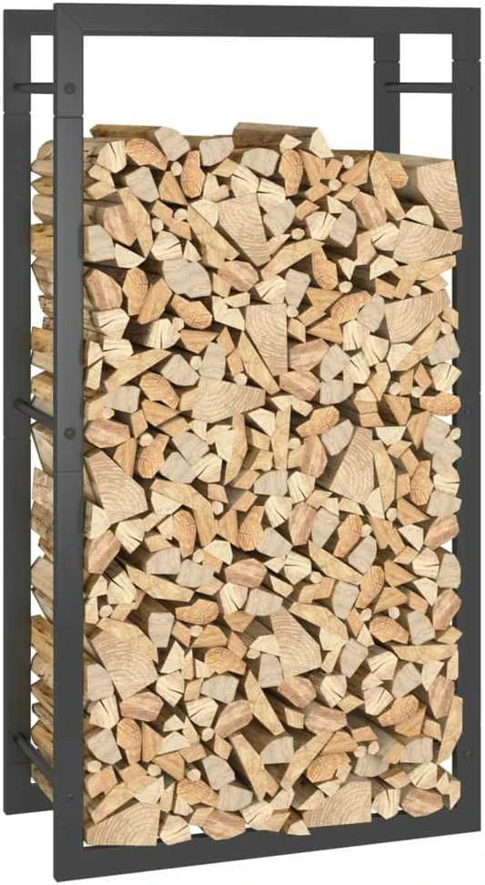 Stovas malkoms, matinės juodos spalvos, 50x28x94cm, plienas