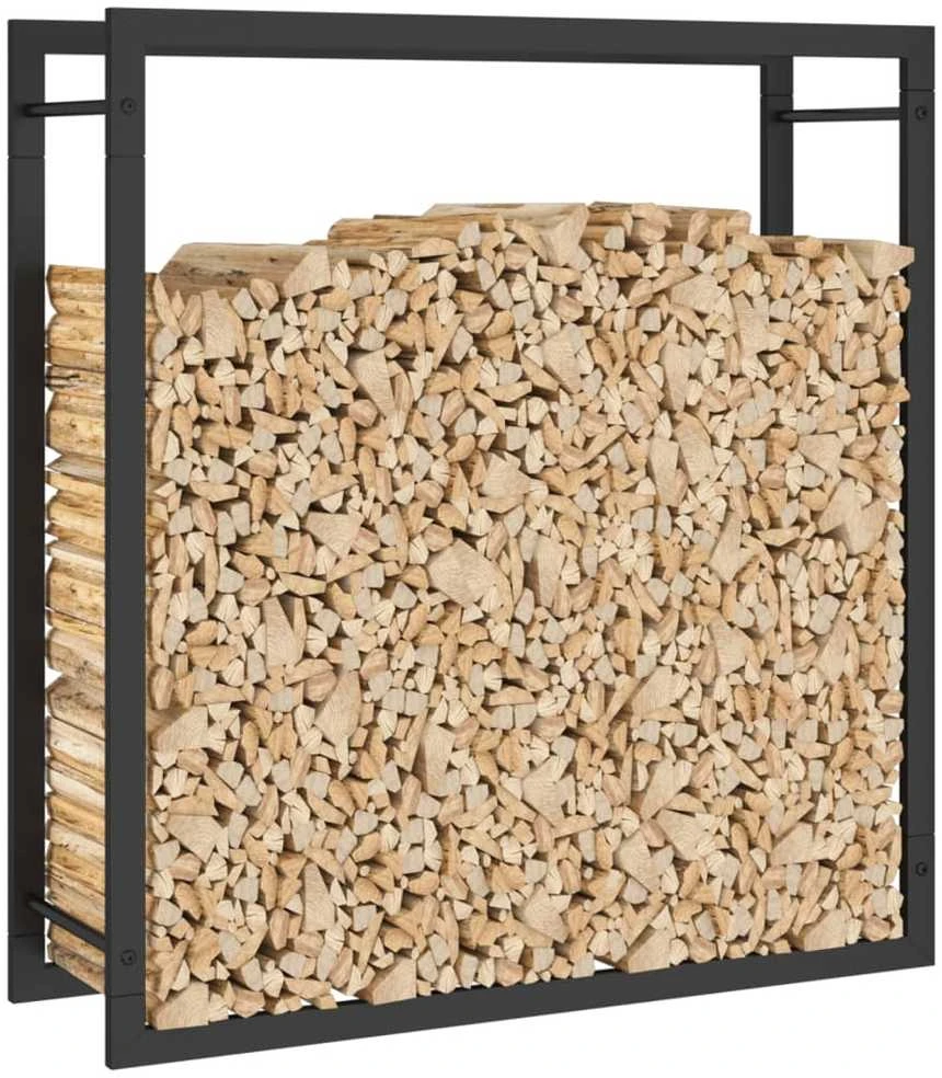 Stovas malkoms, matinės juodos spalvos, 80x28x86cm, plienas