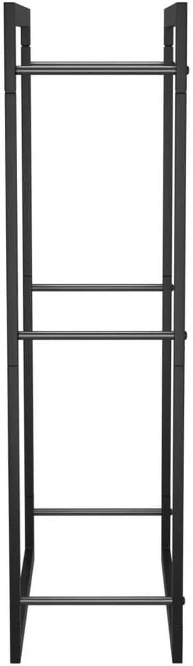 Stovas malkoms, matinės juodos spalvos, 50x28x94cm, plienas