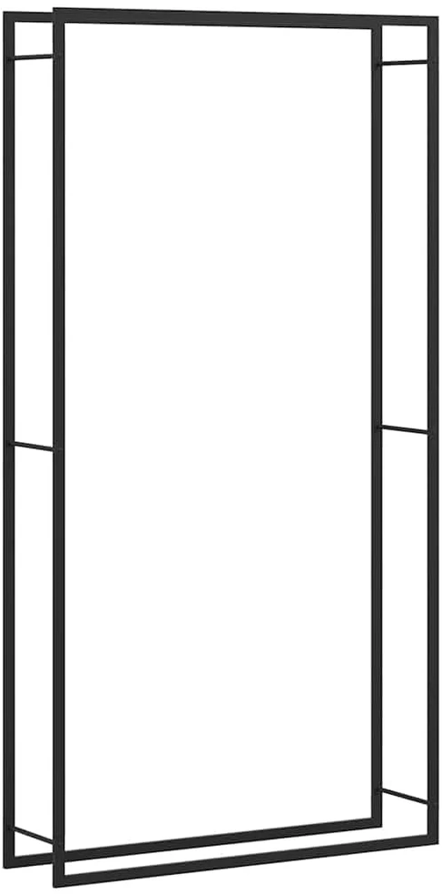 Stovas malkoms, matinės juodos spalvos, 110x28x214cm, plienas