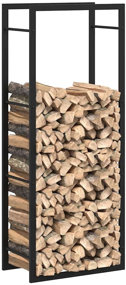 Stovas malkoms, matinės juodos spalvos, 50x28x132cm, plienas