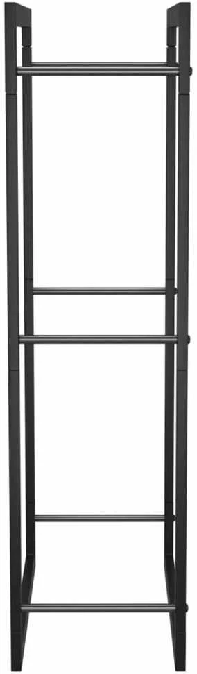 Stovas malkoms, matinės juodos spalvos, 50x28x94cm, plienas