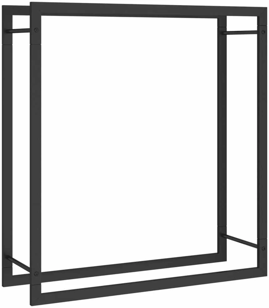 Stovas malkoms, matinės juodos spalvos, 80x28x86cm, plienas