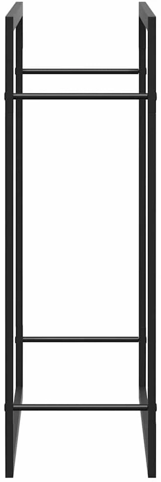 Stovas malkoms, matinės juodos spalvos, 80x28x86cm, plienas