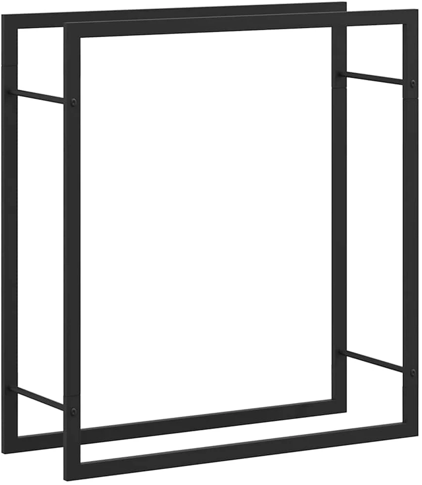 Stovas malkoms, matinės juodos spalvos, 80x28x86cm, plienas