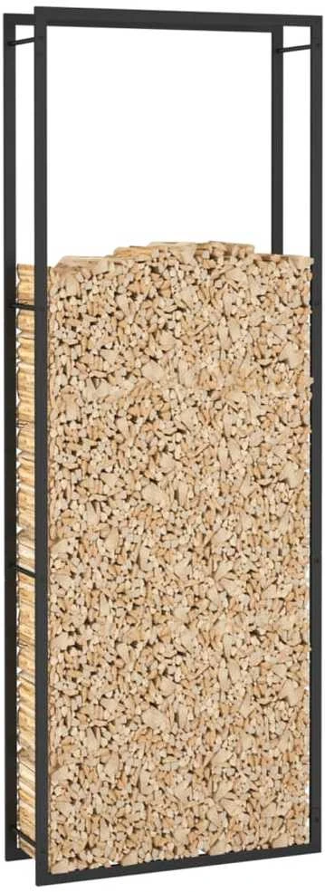 Stovas malkoms, matinės juodos spalvos, 80x28x222cm, plienas