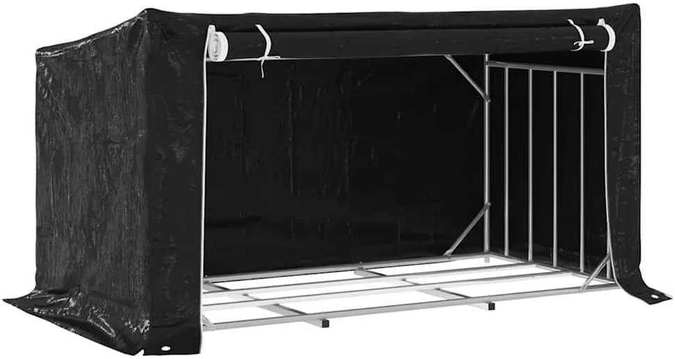 Stovas malkoms su apdangalu nuo lietaus, 200,5x100,5x110,5cm