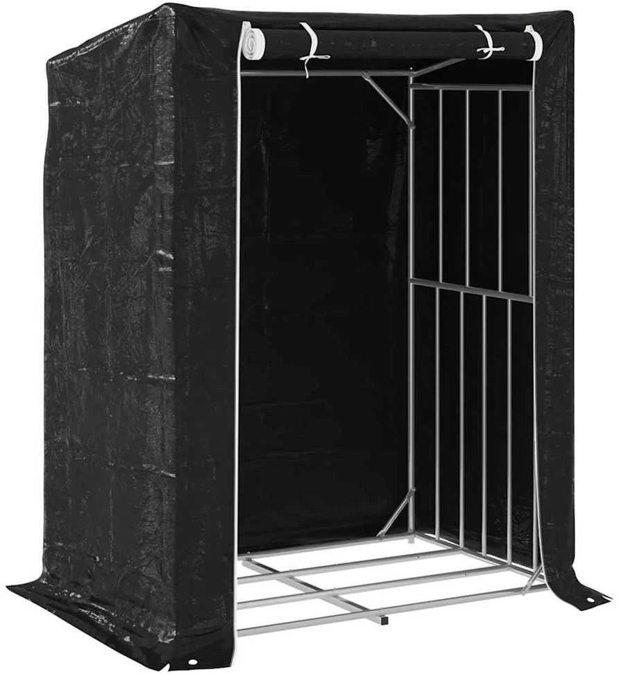Stovas malkoms su apdangalu nuo lietaus, 150x100x200cm