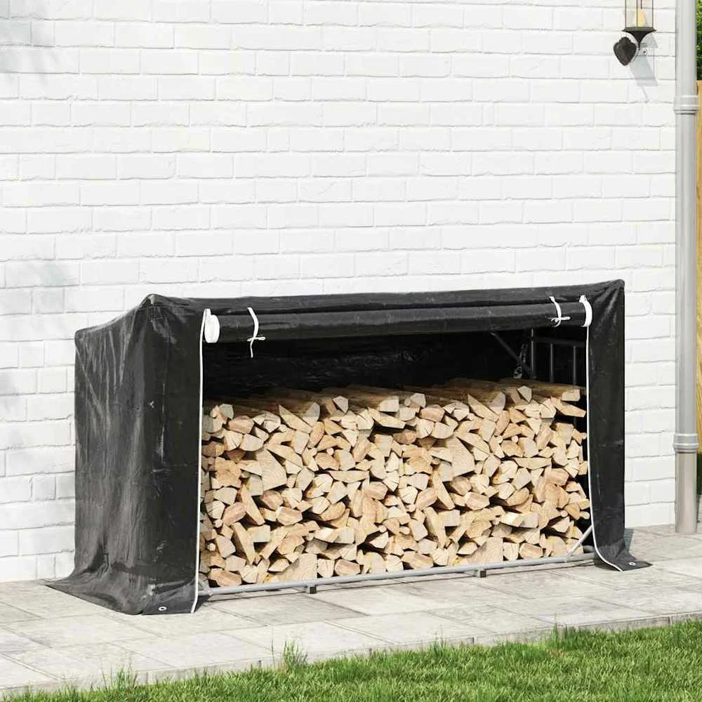 Stovas malkoms su apdangalu nuo lietaus, 200,5x60,5x110,5cm