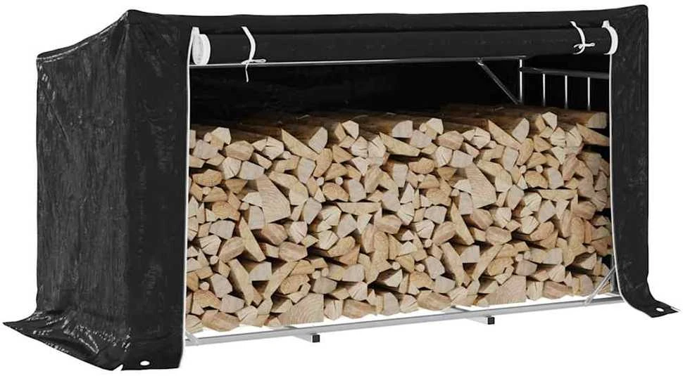 Stovas malkoms su apdangalu nuo lietaus, 200,5x80,5x110,5cm