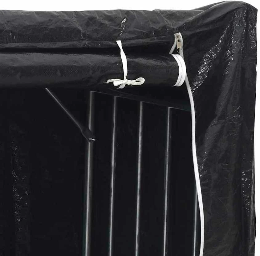 Stovas malkoms su apdangalu nuo lietaus, 200,5x60,5x110,5cm