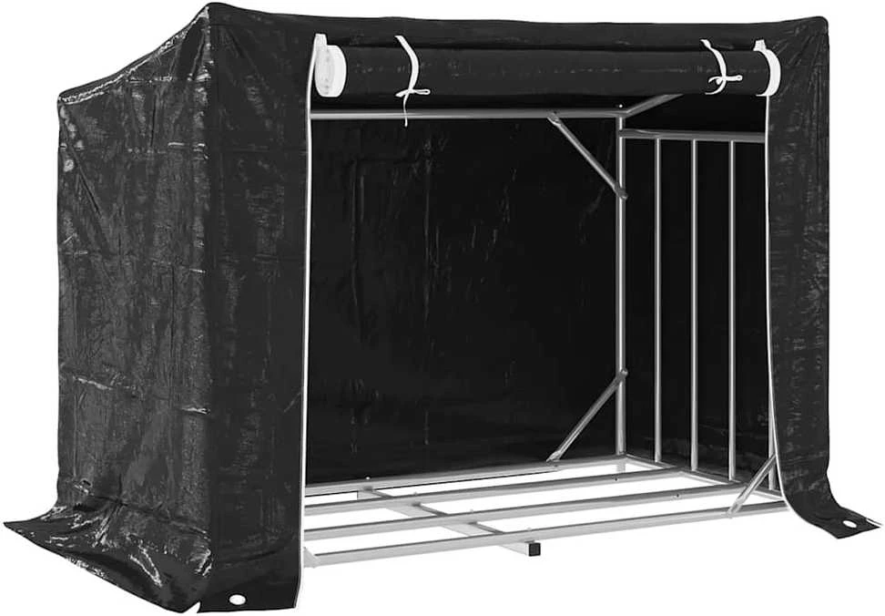 Stovas malkoms su apdangalu nuo lietaus, 151x80,5x110,5cm