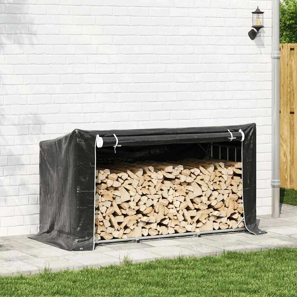 Stovas malkoms su apdangalu nuo lietaus, 200,5x80,5x110,5cm