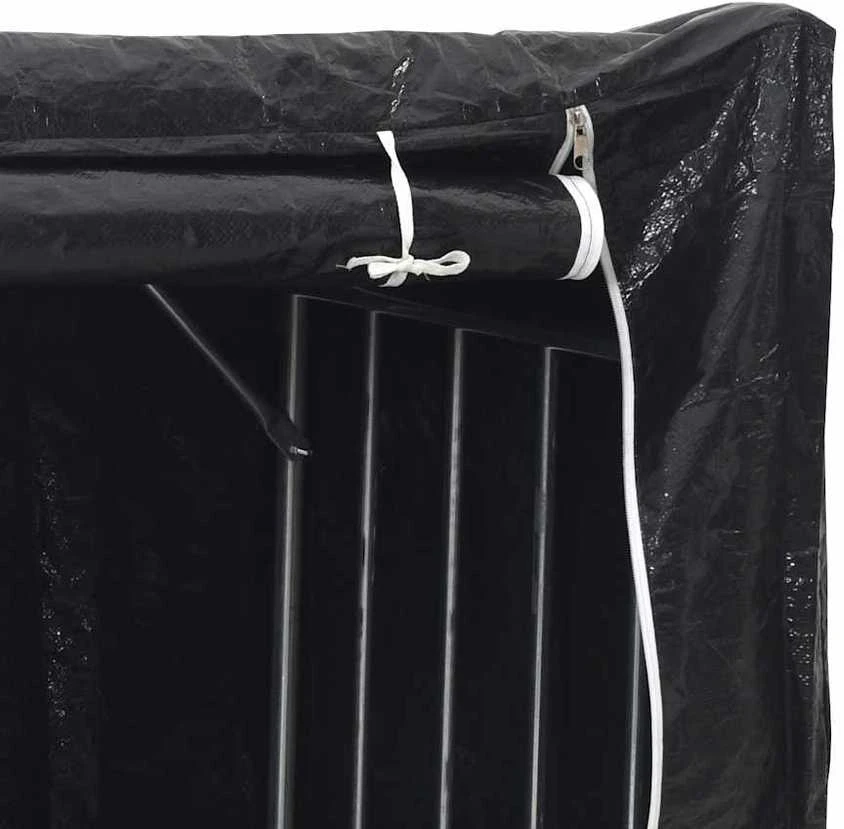 Stovas malkoms su apdangalu nuo lietaus, 200,5x60,5x110,5cm
