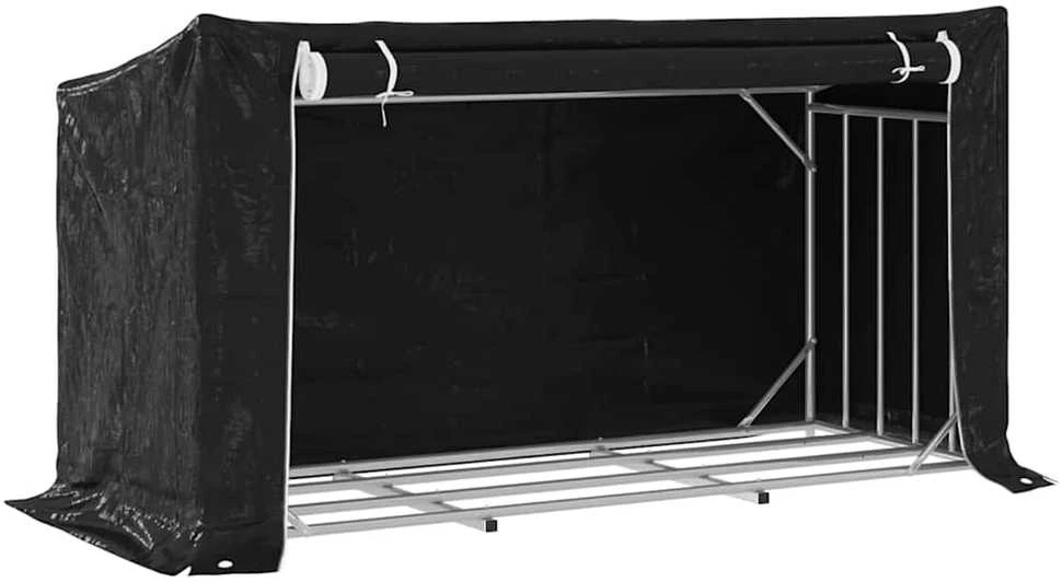 Stovas malkoms su apdangalu nuo lietaus, 200,5x80,5x110,5cm