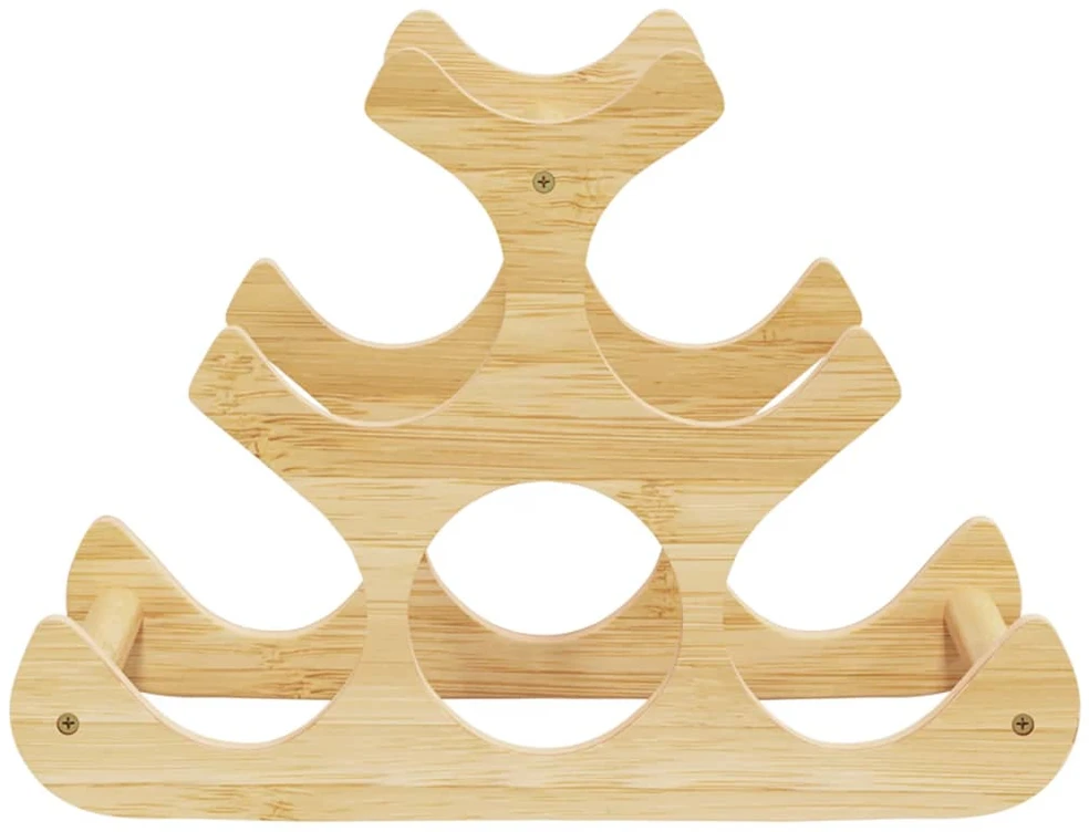 Stovas vynui skirtas 6 buteliams, 35x18x25,5cm, bambukas