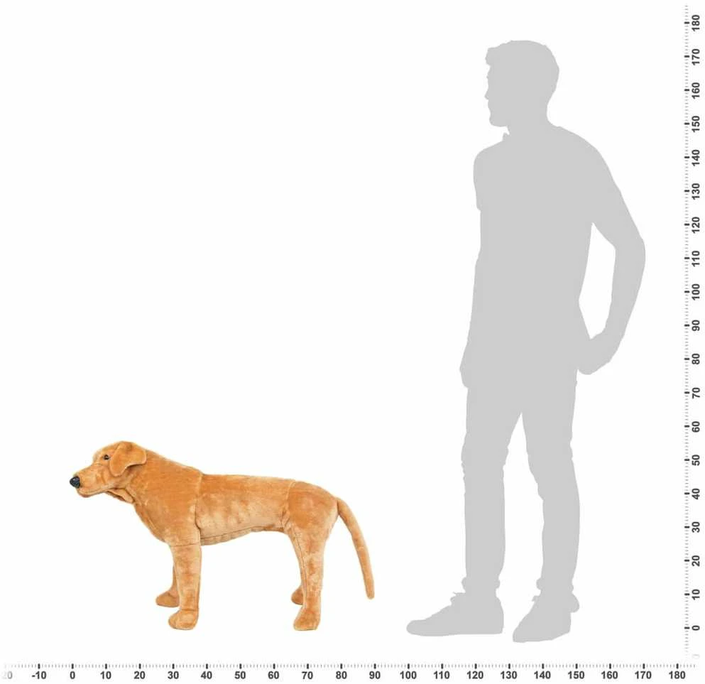 Stovintis pliušinis žaislas labradoras, šviesiai rudas, XXL