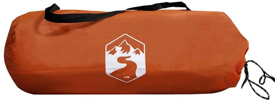 Stovyklavimo palapinė, oranžinė, dvivietė, tunelinė