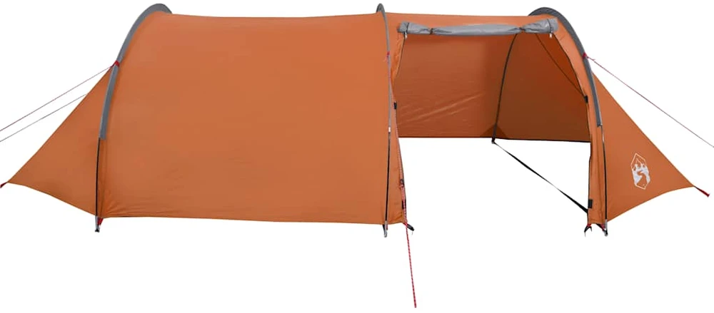 Stovyklavimo palapinė, oranžinė, keturvietė, tunelinė