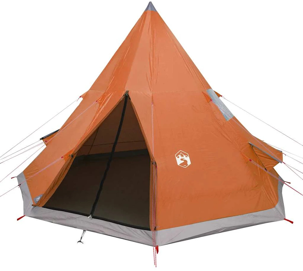 Stovyklavimo palapinė, oranžinė, keturvietė, tipi dizaino