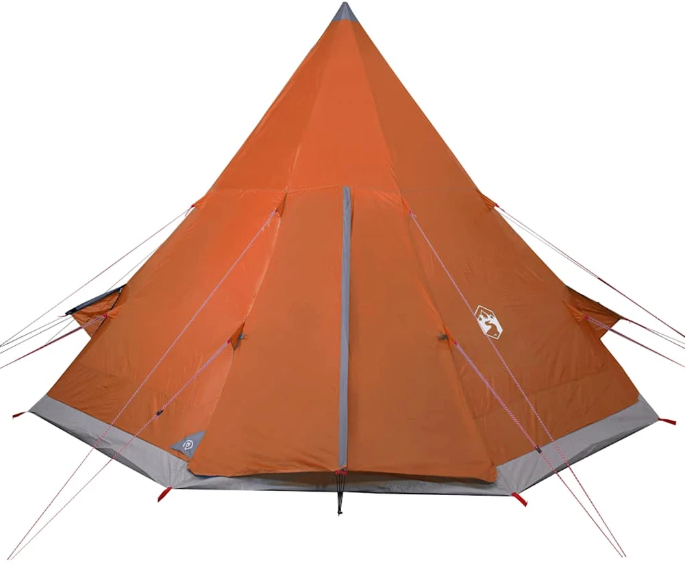 Stovyklavimo palapinė, oranžinė, keturvietė, tipi dizaino