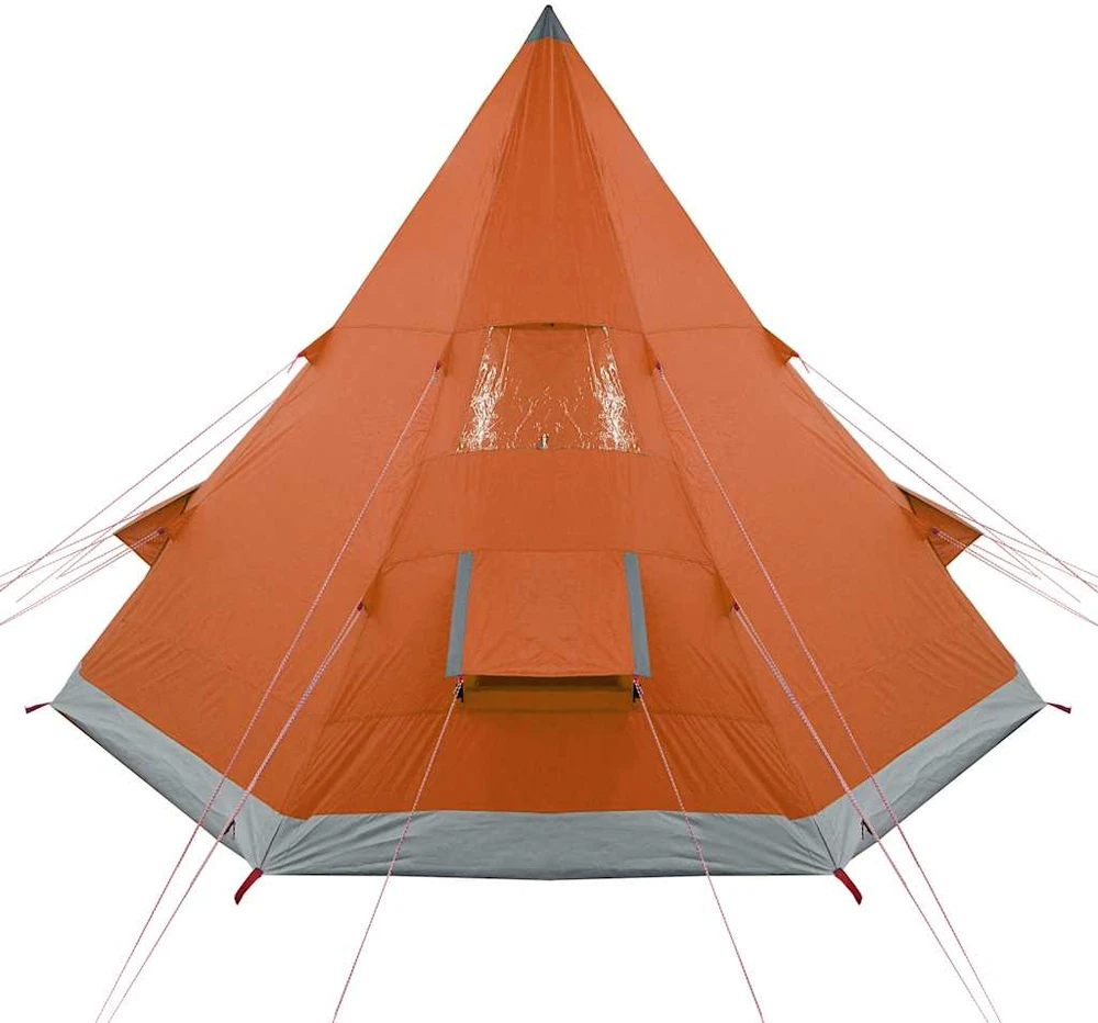 Stovyklavimo palapinė, oranžinė, keturvietė, tipi dizaino