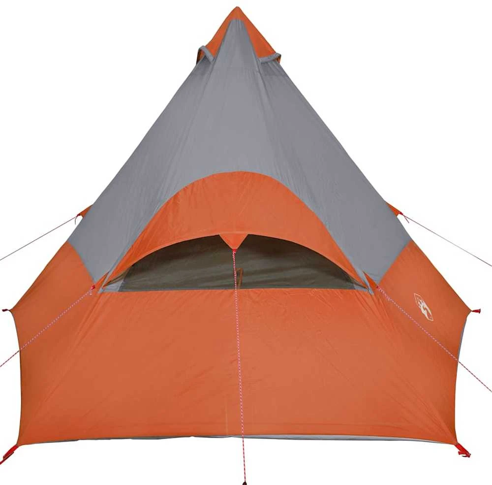 Stovyklavimo palapinė, oranžinė, septynvietė, tipi dizaino