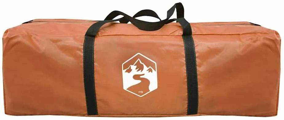 Stovyklavimo palapinė, oranžinė, šešiavietė, kupolinė