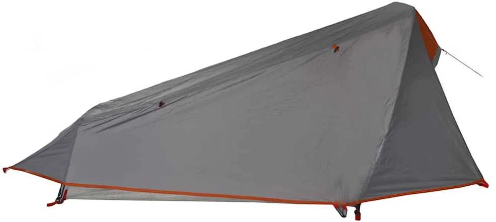 Stovyklavimo palapinė, pilka ir oranžinė, vienvietė, tunelinė