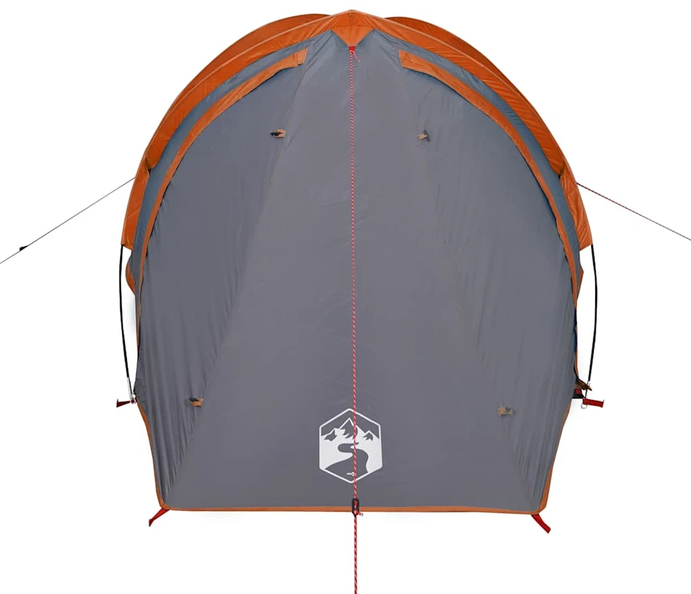 Stovyklavimo palapinė, pilka/oranžinė, dvivietė, kupolinė