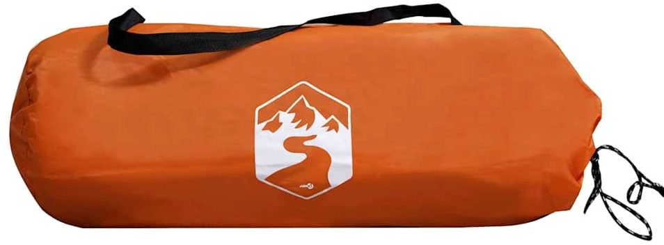 Stovyklavimo palapinė, pilka/oranžinė, dvivietė, kupolinė