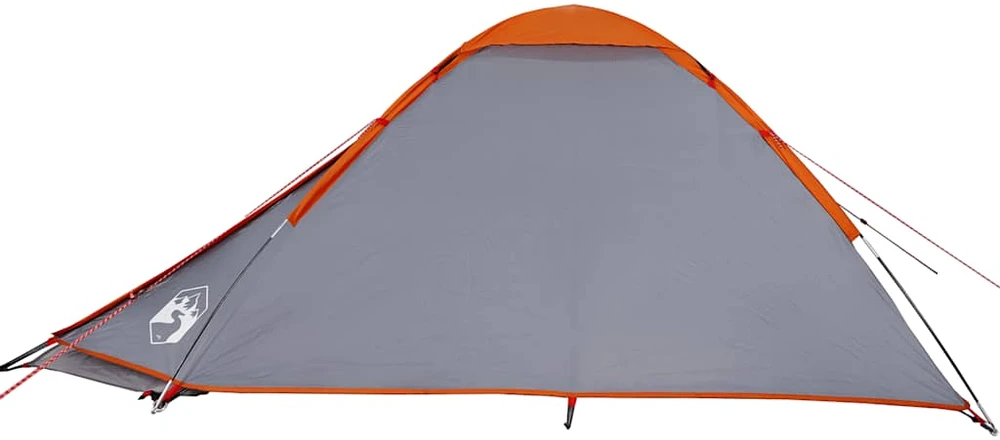 Stovyklavimo palapinė, pilka/oranžinė, dvivietė, kupolinė