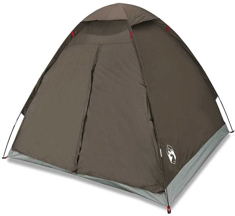 Stovyklavimo palapinė, ruda, keturvietė, kupolinė