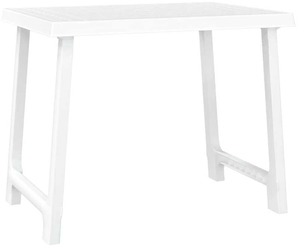 Stovyklavimo stalas, baltas, 79x56x64cm, PP, medienos imitacija
