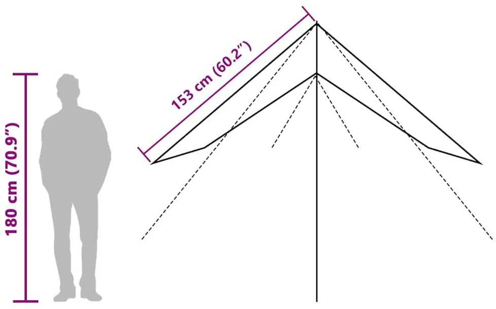 Stovyklavimo tentas, kamufliažinis, 406x306cm