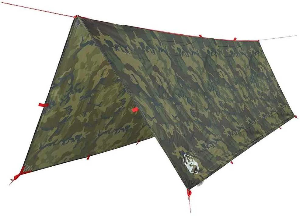 Stovyklavimo tentas, kamufliažinis, 406x306cm