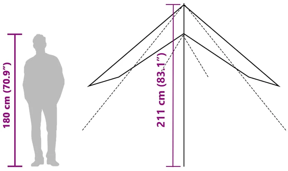 Stovyklavimo tentas, kamufliažinis, 462x306x211cm